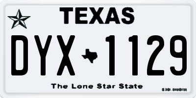 TX license plate DYX1129