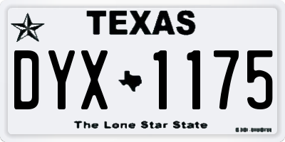 TX license plate DYX1175