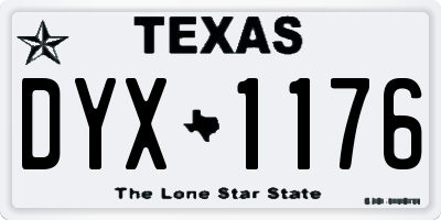 TX license plate DYX1176