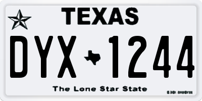 TX license plate DYX1244