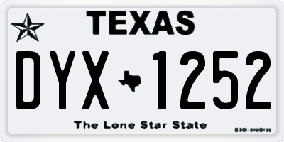TX license plate DYX1252