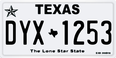 TX license plate DYX1253