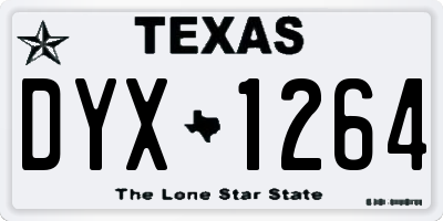 TX license plate DYX1264