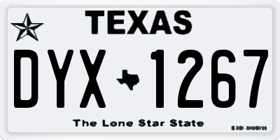 TX license plate DYX1267