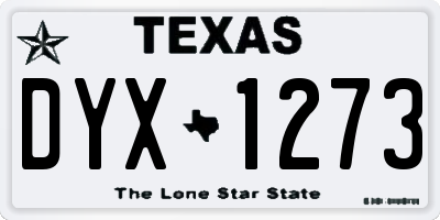 TX license plate DYX1273