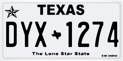 TX license plate DYX1274