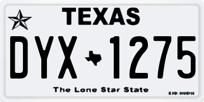 TX license plate DYX1275