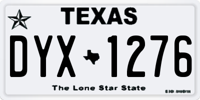 TX license plate DYX1276
