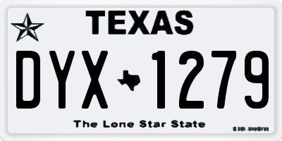 TX license plate DYX1279