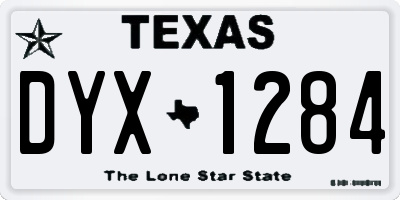 TX license plate DYX1284