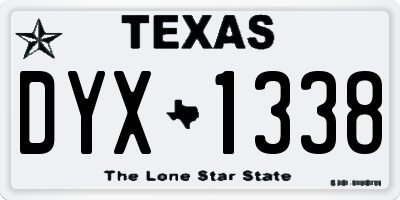 TX license plate DYX1338
