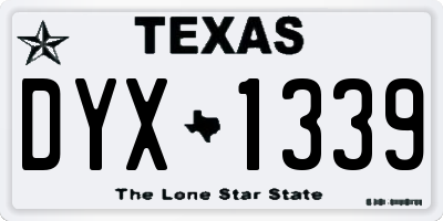 TX license plate DYX1339