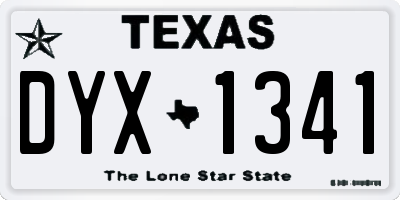 TX license plate DYX1341