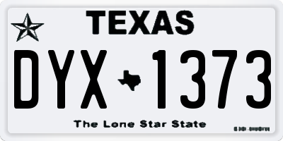TX license plate DYX1373