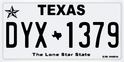 TX license plate DYX1379