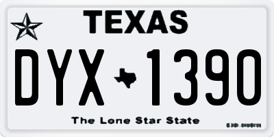 TX license plate DYX1390