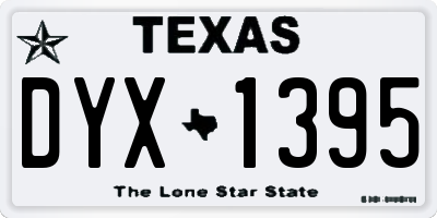 TX license plate DYX1395