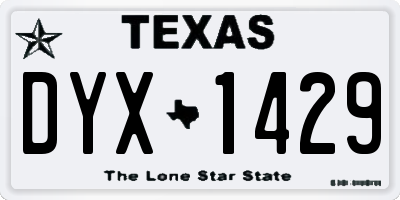 TX license plate DYX1429