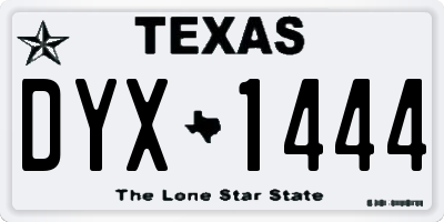 TX license plate DYX1444