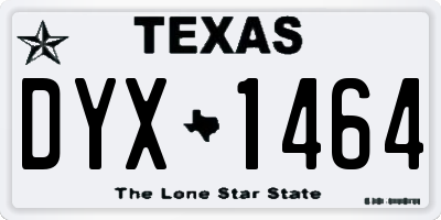 TX license plate DYX1464