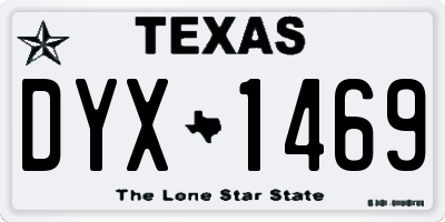 TX license plate DYX1469