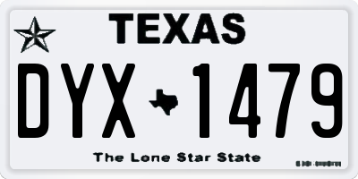 TX license plate DYX1479