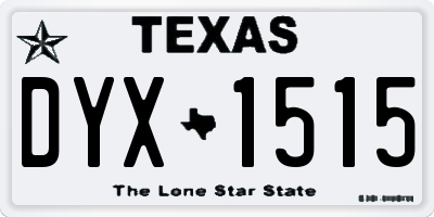 TX license plate DYX1515