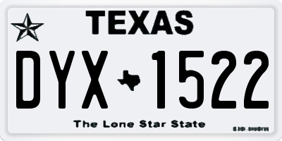 TX license plate DYX1522