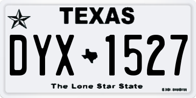 TX license plate DYX1527