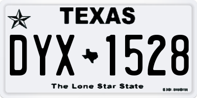 TX license plate DYX1528
