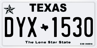 TX license plate DYX1530