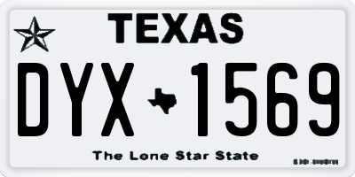 TX license plate DYX1569