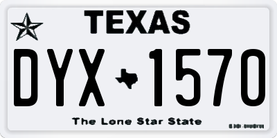 TX license plate DYX1570