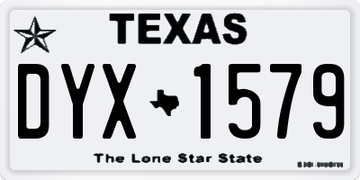 TX license plate DYX1579