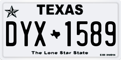 TX license plate DYX1589