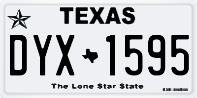 TX license plate DYX1595