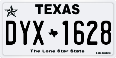TX license plate DYX1628