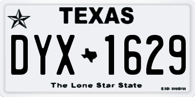 TX license plate DYX1629