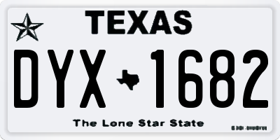 TX license plate DYX1682