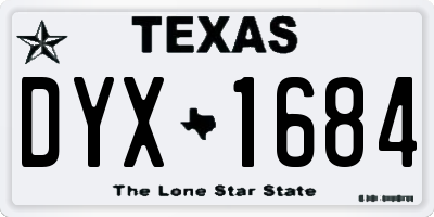 TX license plate DYX1684