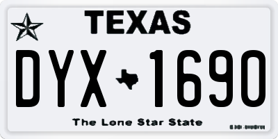 TX license plate DYX1690