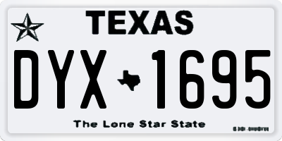 TX license plate DYX1695