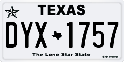 TX license plate DYX1757