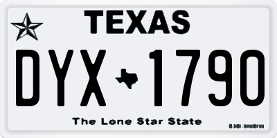 TX license plate DYX1790