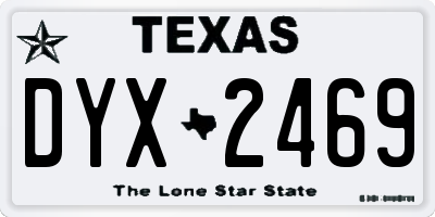 TX license plate DYX2469
