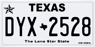 TX license plate DYX2528