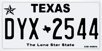 TX license plate DYX2544