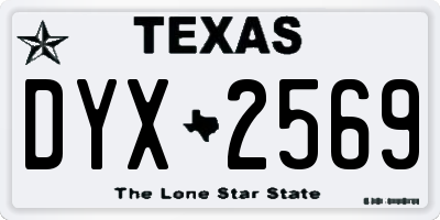 TX license plate DYX2569