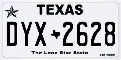 TX license plate DYX2628