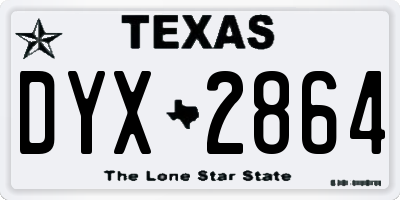 TX license plate DYX2864
